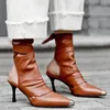 Sandały moda uliczna zapatos Mujer 2024 High Heels Women Buty Metalic Spite na stóp kostki.