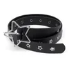 Belts Star Eye Rivet Belt Goth Style Double Pin Buckle Man/woman Fashion Casual Punk Pu Leather Waistband For Jeans Y2K