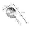 Coffee Scoops 304 Stainless Steel Julep Strainer Professional Cocktail Spoon Copper Plated Gold Kitchen Tools Bar Accessories