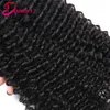 Brésilien Afro Kinky Curly Bundles Bundles à cheveux humains avec fermeture 4x4 partie gratuite Remy Hair Extneisons 4BUNDLES AVEC LA CLOSE