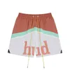 Designer estivo Nuovo RHU RHU Color Contrast Patchwork Lettere Stampa per coregne Shorts High Street Sfinioni rapidi pantaloni casual Sports-XL