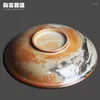 Plates Shibayaki Retro Ceramic Chinese Zen Pastry Fruit Dim Sum Tea Plate
