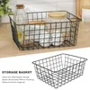 Storage Bottles Hollow Iron Wired Basket Baskets Metal Without Interlining Bathroom Kitchen Organizer Black