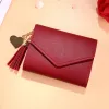 mini Tassel Wallet Women Fi Purse Female Short Mini Wallets Korean Students Lovely Purse Female Small Wallet for Women 18MJ#