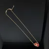 Concepteur V Collier Gold Van Ladybug Grade pour femmes Placage de rose épaissie 18K