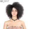 Parrucche parrucche afro sintetiche da 6 pollici per donne nere Yaki capelli lisci corti soffici parrucca cosplay senza colla capelli Expo City