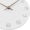Настенные часы круглые деревянные часы на батарейках бесшумные не тикающие 11 дюймов для офиса, кухни, спальни, классной комнаты, гостиной