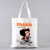 Mafalda Woman Shop Tags Tote Bag Beach Tas Shopper Tassen Handtassen Hoge capaciteit canvas schoudertassen F5zo#