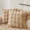 Housses de chaise de haute qualité, housse de canapé en cuir antidérapante d'hiver, coussin en peluche, siège épais minimaliste moderne