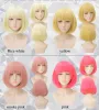 Wigs MUMUPI Short Wig Bob Synthetic With Bangs For Black Women Blonde Pink Red Black Natural Hair Bob Wig Cosplay Lolita