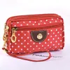 Fi Women Wallets Small Handbags Canvas Dot Lady Zipper Meybags Clutch Coin Pocket Wallet Cards Holder Wristlet Bags B7CU＃