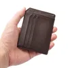 Slim Designer Men's Credit Card Holder Läderplånböcker Bankkort Fodral Busin Mini Purse för körkort Små korthållare M2UU#