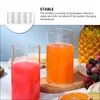 Wine Glasses 4 Pcs Square Clear Water Beverage Cup Simple Coffee Cups Milk Juice Tea