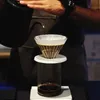 タイムモアガラスクリスタルアイコーヒードリッパーフィルターコーヒーメーカーコニカルガラス洗えるコーヒーフィルタープラスチックホルダー240328
