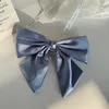 Dekorativa blommor Tyg Satin Bow Hairpin Style Kvinnlig koreansk nettokändis Horisontella klipp Halvhinnklipp Temperament Hårtillbehör