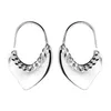 Boucles d'oreilles en argent Sterling 925 authentique, chaîne brillante en forme de cœur pour femmes, bijoux fins élégants à crochet, Accessoires