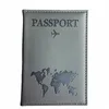 シンプルな飛行機所有者愛好家カップルパスポートカバー女性男性PUウォレット旅行ウェディングパスポートホルダーFIウェディングギフトP6PW＃