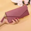 2024 Fi Mulheres Carteiras Simples Zipper Bolsas Preto Branco Cinza Vermelho LG Secti Clutch Wallet Soft PU Couro Mey Bag e7rt #