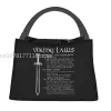 Viking Laws Escandinavo Guerreiro Espada Distred Lancheiras isoladas para mulheres Valhalla Cooler Thermal Lunch Tote Work Picnic X27j #