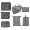 Sacs de rangement ABSF 7PC Vêtements Sac Set Emballage Square Multifonctionnel Valise Organisateur Voyage de vacances