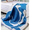 Decken Personalisierte nackte blaue Decke für Bett Büro Kunststil Raumdekoration Tapisserie 2024 Nordeuropa Jacquard Matte Picknick