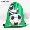 soccer Drawstring Bundle Pocket Green Football Backpack Polyester Men Shoulder Travel Storage Bag As Boy Gift Draw String Bags w0uk#