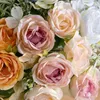 Dekoratif Çiçekler Yeşil yapraklı Yapay Şakayık Çiçek Şubesi Sap Gerçekçi Sahte Çiçek Bitki Ev Dekorasyon Düğün Po Plows
