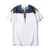 Summer Fashion Brand Mb Marcelo Short Sleeve Marcelo Classic Phantom Wing T-shirt Color Feather Lightning Blade Couple Half T-shirtMWW6