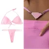 Women Swimodwear luksusowe pływanie bikini stringi kostiuuch kąpielowy z osłony designerski stanik trajes de bano mejr bandaż bandaż kąpiel srebrne bikini ubrania damskie