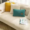 Chair Covers GURET Solid Color Sofa For Living Room Winter Lamb Wool Towel Home Anti-slip Couch Cover Thicken Plush Cushion