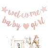 Party Decoration Baby Latte Boy Its Welcome Little One Banner Shower Banners Decorate