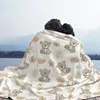 Blankets Cute Cartoon Bear Animal Blanket Velvet Spring Autumn Multifunction Soft Throw For Bedding Car Plush Thin Quilt