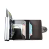 2022 Anti RFID -ID -kaarthouder Men Busin Creditcardhouder Unisex Wallet Male Purs Pu Leather Cardholder Dubbele aluminium doos J6PR#