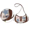 Drawstring Elegant Women's Shoulder Bag PU Handväska perfekt för daglig användning av feststillfällen