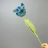 Decorative Flowers Silk 3D Parrot Tulip Artificial Flower Real Touch Fake Bouquet For Wedding Decoration Home Garen Decor Arrangement