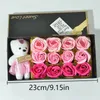 Fleurs décoratives 12pcs savon parfumé fleur cadeau rose boîte bouquet fille artificielle pour festival mariage saint valentin décoration