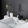 Bathroom Sink Faucets Fixture Basin Faucet Deck Mounted And Cold Black/Gold Mixer Taps Brass Portability Sinks Tap
