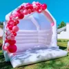 Blanc White Wedding gonflable Bouncy Bouncy Tents Platables Sautage Château de rebond à vendre avec Blower