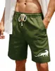 Shorts Masculinos 2024 Verão Algodão E Lazer Moda Praia Cheetah Padrão