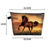 Belle course à cheval sur le cheval Cosmetic Cosmetic Femmes Sacs de maquillage pour femmes Organisateurs de rouge à lèvres Sac Girls Cosmetic Sac Gift Q5QX #