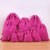 50pcs Veet Drawstring Sacs Couleur de couleur Solid Bijoux Gift Rangement Package de Noël Mariage de Noël Poux 22 Couleurs P42R #