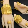 Chokers Aniid France Luxury 24k Gold Color Bangles For Women Bridal Dubai Gold Plated Cuff Armband Nigerian Wedding African Jewellery