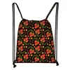 Mignon Poppy Fr Imprimer Sac à cordon Femmes Sac à dos décontracté Sacs à bandoulière en toile extérieure pour chaussures de voyage Sac de rangement B1p3 #