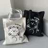 Tas Vrouwen Korea Ulzzang Cartoon Kawaii Canvas Grote Capaciteit Harajuku Dames Schouder Fun Leuke Y2k Shopper