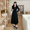 Casual Dresses QW Large Size Women's Clothing 2024 Autumn Korean Style Slim-Fit Figure Flattering Dress