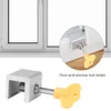 1-10PCS Window Security Key Lock Restrictor Child Safety Anti-theft Door Stopper Security Lock Home Improvement Hardware