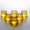 Bardak Saucers 6pcs/Kutu 100ml Hanehalkı Kalın Cam Çay Çarp