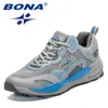 Casual Shoes Bona 2024 Walking Sports Sneakers Athletic Trainers Designers Action Mesh Jogging Män Betvitande löpning