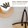 Hooks 4 PCS Cap Decorations Branch Hook Entryway Hanger Coat Natural Wood Hat Rack