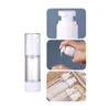 Garrafas de armazenamento dispensador de plástico tamanho garrafa clara imprensa recipientes vazio vácuo viagem cosméticos loção mal ventilada
